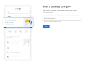 Getting your business on Google: A simple setup guide. 4 gmb enter business category 768x579 1